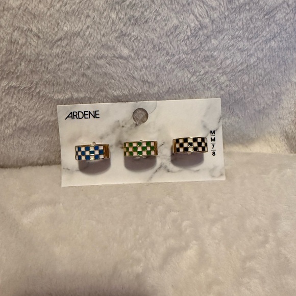 3 pkg Checkered Rings - Picture 2 of 4
